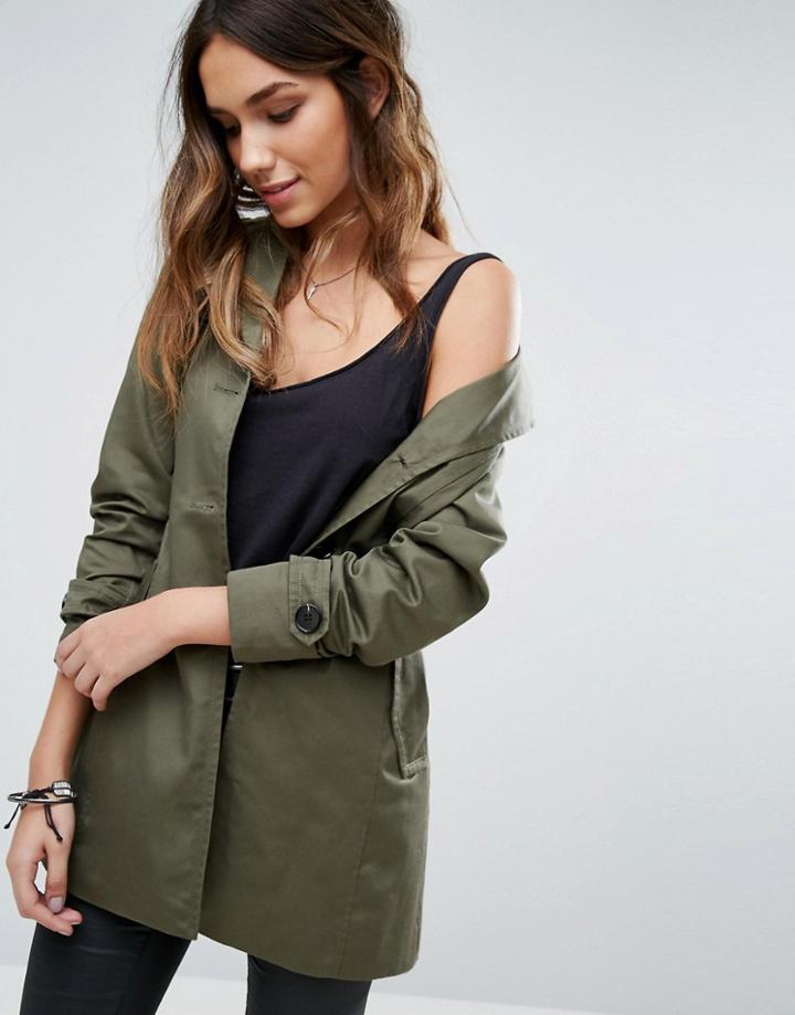 Vero Moda Classic Trench Jacket - Green