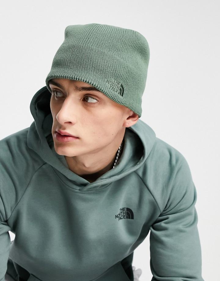 The North Face Bones Recycled Beanie In Khaki-green