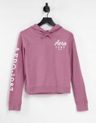Aeropostale Aero 1987 Ny Hoodie In Wistful Mauve - Part Of A Set-purple