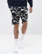 Asos Skinny Short With Camo Print - Navy