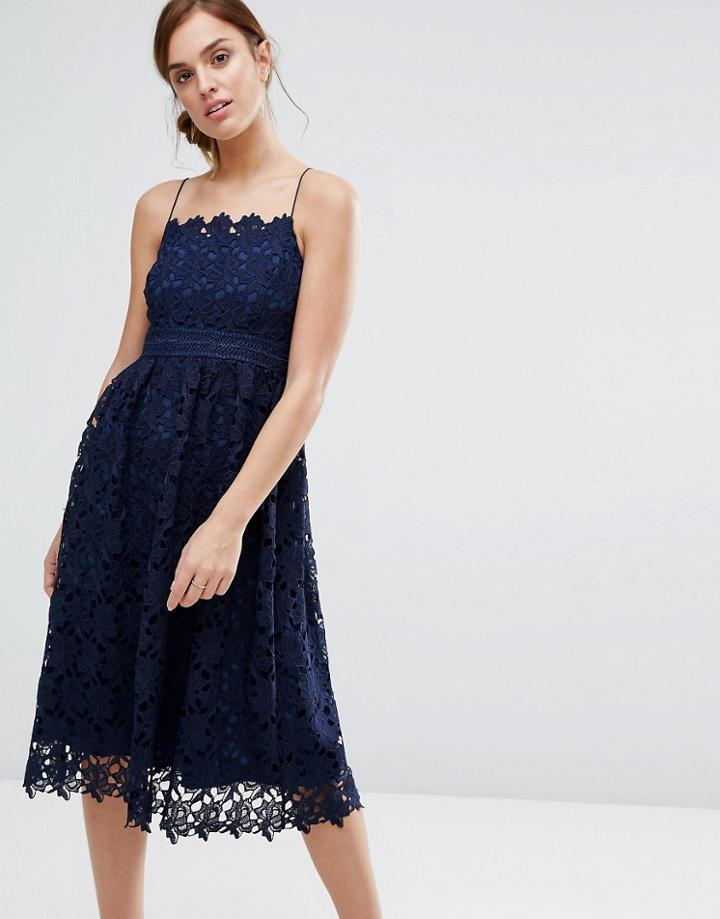 Little White Lies Rhett Lace Dress - Navy