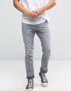 Hollister Skinny Stretch Jeans Gray Wash In Gray - Gray