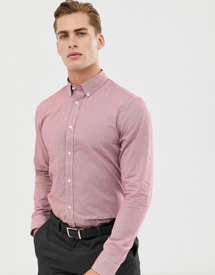 Ben Sherman Micro Gingham Shirt - Red