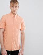 Fred Perry Classic Oxford Short Sleeve Shirt In Apricot - Orange