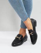 New Look Leather Look Buckle Detail Loafer - Black