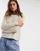Only Knitted Sweater In Beige-multi