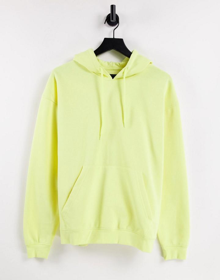 Jack & Jones Originals Oversized Hoodie In Neon Yellow