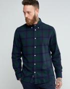 Selected Homme Checked Shirt In Regular Fit - Navy