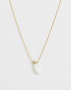 Vila Faux Tooth Necklace-gold