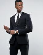 Rogues Of London Super Skinny Suit Jacket - Black
