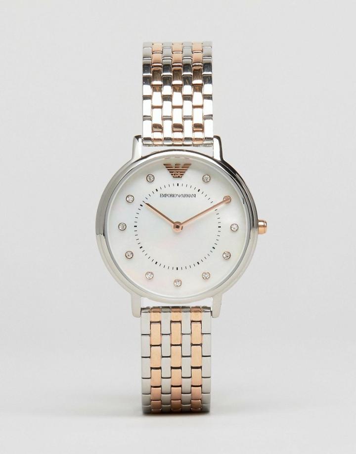 Emporio Armani Mixed Metal Dress Watch Ar2508 - Multi
