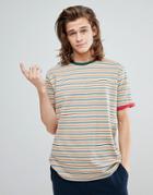 Asos Relaxed Retro Stripe T-shirt - Multi