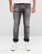 Diesel Thavar Slim Jeans 858m Black Acid Distressed - Black