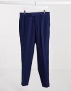 French Connection Plain Pants In Slim Fit-blues