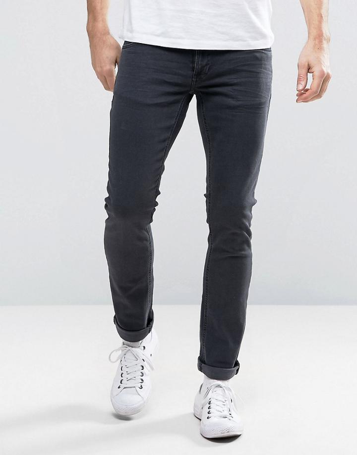 Nudie Long John Skinny Jeans Gray On Gray - Gray