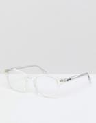Quay Australia Walk On Square Clear Lens Glasses In Clear With Blue Light Blocker