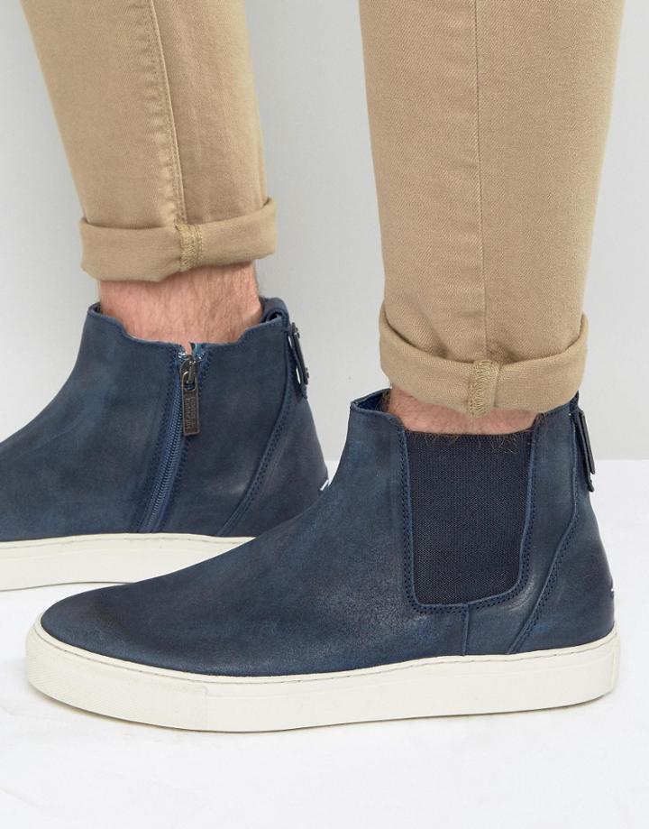 Hilfiger Denim Cupsole Chelsea Boots - Navy