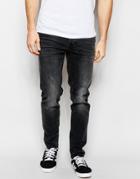 Dr Denim Jeans Clark Slim Fit Old Black - Old Black