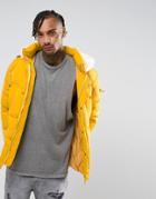 The New County Oversized Puffer Jacket In Yellow - Yellow