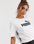 Puma Amplified Crop Tee In White