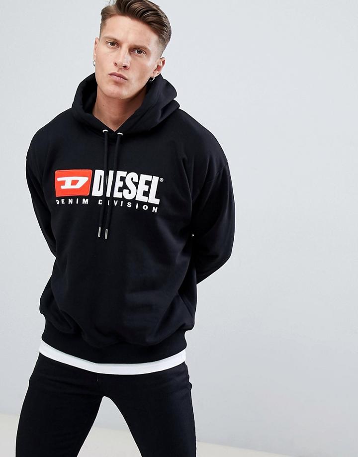 Diesel S-division Industry Logo Hoodie Black - Black
