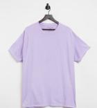 New Look Oversized T-shirt In Overdye Lilac-purple