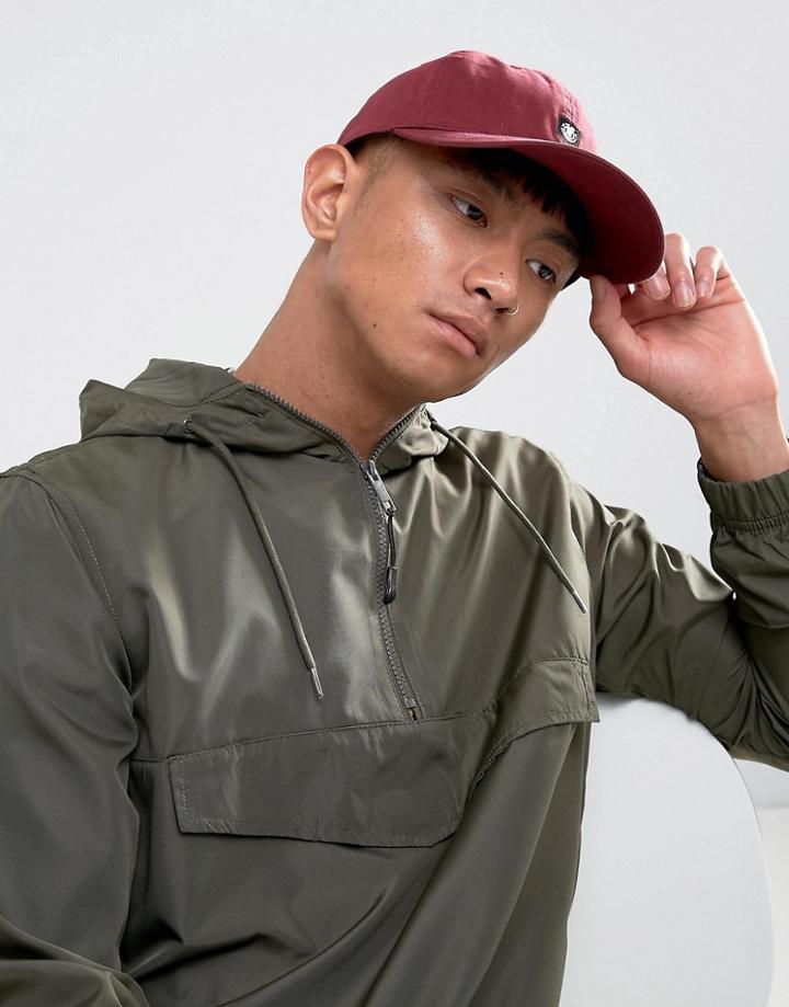 Element Flunky Logo Cap In Washed Red - Red