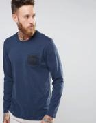 The North Face T-shirt With Logo Pocket Print In Navy - Navy