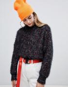 Bershka Popcorn Eyelash Sweater - Multi