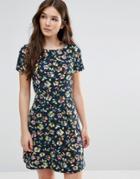Closet Floral Short Sleeve Dress - Multi