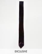 Reclaimed Vintage Velvet Skinny Tie - Red