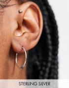 Kingsley Ryan Sterling Silver 20mm Wrap Hoop Earrings