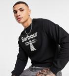 Barbour Beacon Large Logo Sweatshirt In Black Exclusive At Asos