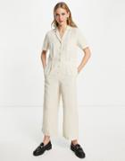 Whistles Amee Relaxed Jumpsuit In Cream-white