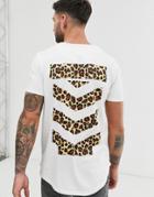 Le Breve Leopard Back Print T-shirt