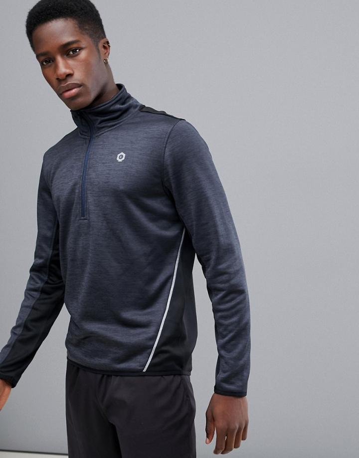 Jack & Jones Core Performance 1/2 Zip Training Sweatshirt In Quick Dry Fabric - Gray
