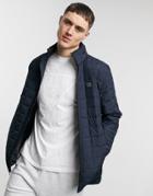Guess Padded Jacket With Small Logo In Navy