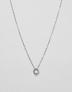 Icon Brand Metal Nail Pendant Necklace In Burnished Silver - Silver
