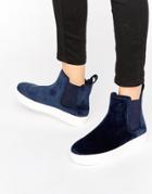 Monki Clean Ankle Boot - Blue