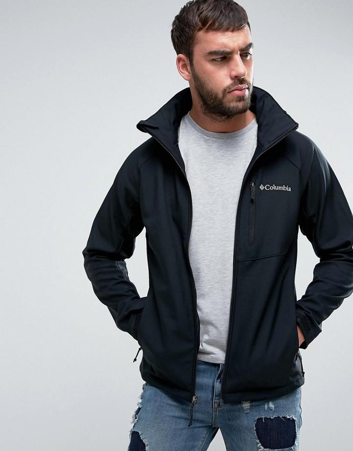 Columbia Cascade Ridge Ii Hooded Jacket Softshell In Black - Black