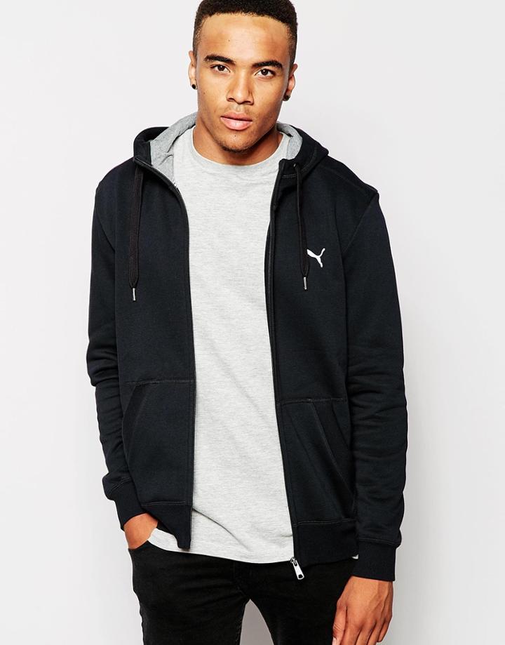 Puma Zip Up Hoodie - Black