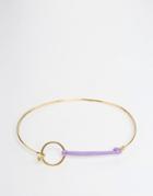 Asos Fine Circle Cord Bracelet - Purple