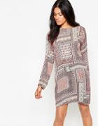 Diya Print Tunic Dress - Pink