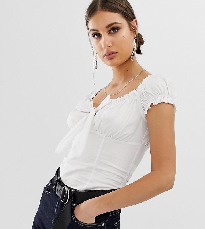 Na-kd Ruffle Top In White - White