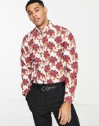 Harry Brown Retro Floral Slim Fit Shirt