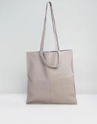 Warehouse Leather Double Handle Bag - Gray