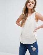 Vero Moda Woven Shell Top - Beige