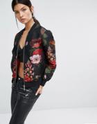 Y.a.s Floral Bomber Jacket - Multi