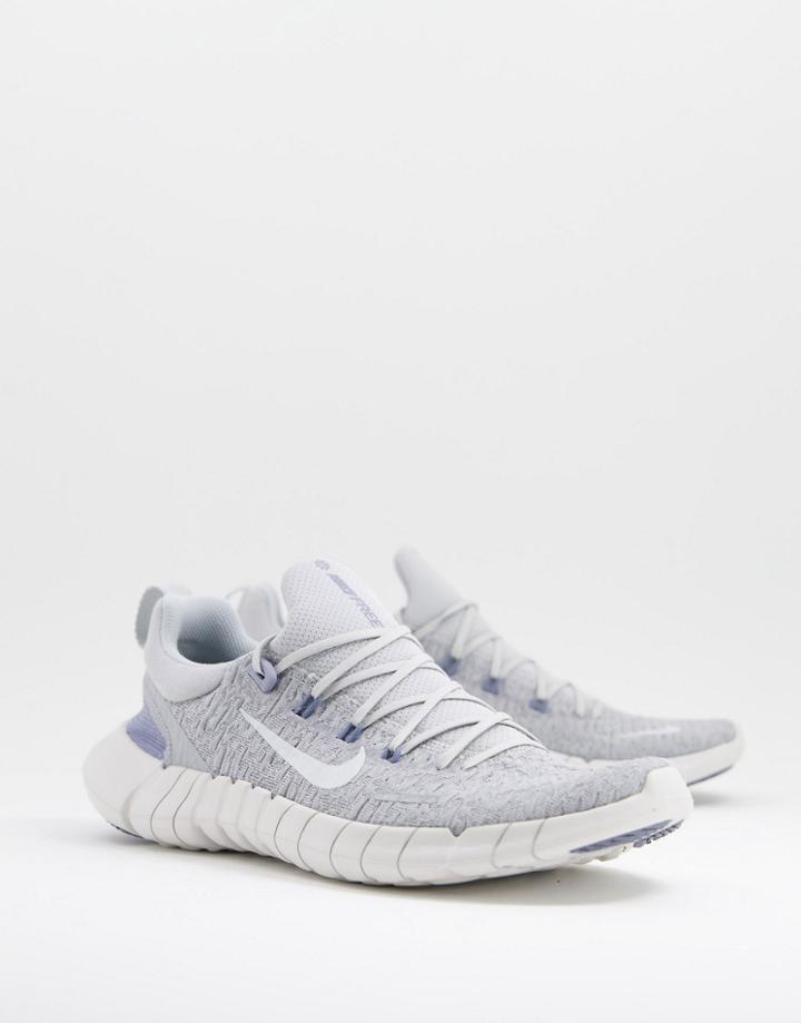 Nike Running Free Run 5.0 Sneakers In Light Gray-grey