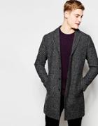 Jack & Jones Premium Wool Overcoat - Black